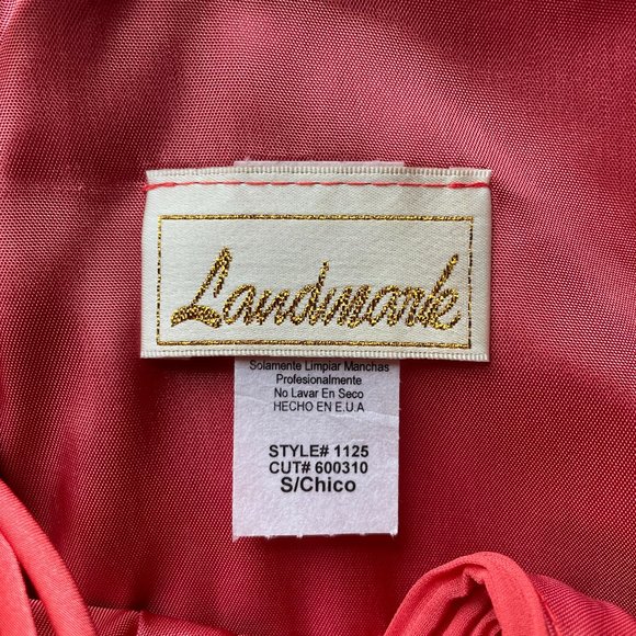 NWT Landmark Coral Spaghetti-Strap Cocktail Dress With Matching Wrap, Size Small - Picture 4 of 6